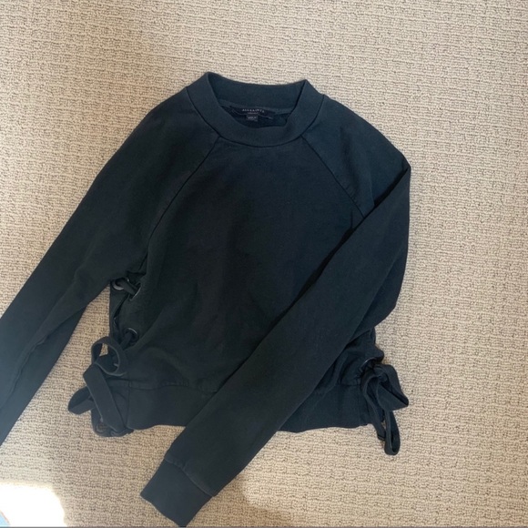 All Saints Leti lace up side sweatshirt - Picture 4 of 5